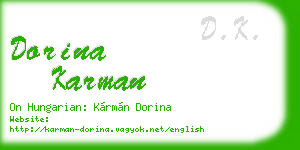 dorina karman business card